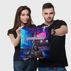 Подушка квадратная Ghostrunner Джек, цвет: 3D-принт — фото 2