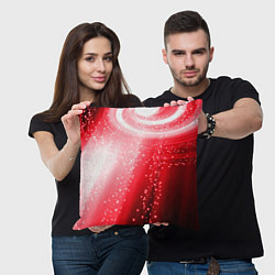 Подушка квадратная Красная космическая спираль, цвет: 3D-принт — фото 2
