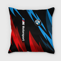 Подушка квадратная BMW Логотип Узор, цвет: 3D-принт