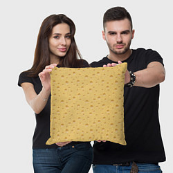 Подушка квадратная Сыр - Cheese, цвет: 3D-принт — фото 2