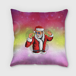 Подушка квадратная Disco Santa 2022, цвет: 3D-принт
