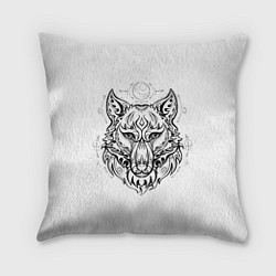 Подушка квадратная Волчий портрет, цвет: 3D-принт