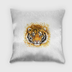 Подушка квадратная Дикий Тигр Wild Tiger, цвет: 3D-принт