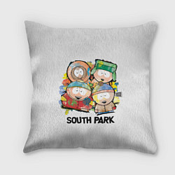 Подушка квадратная South Park - Южный парк краски, цвет: 3D-принт
