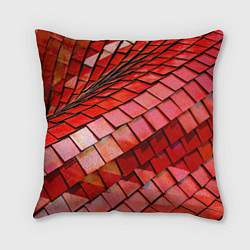 Подушка квадратная Красная спартаковская чешуя