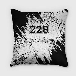 Подушка квадратная 228 Ноты, цвет: 3D-принт
