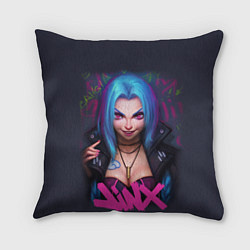 Подушка квадратная League Of Legends ARCANE JINX, цвет: 3D-принт