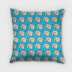 Подушка квадратная Screaming woman cat, цвет: 3D-принт