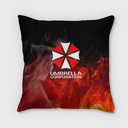 Подушка квадратная Umbrella Corporation пламя, цвет: 3D-принт