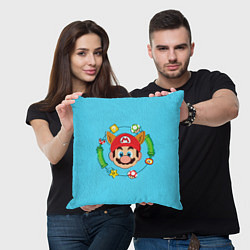 Подушка квадратная Марио с ушками, цвет: 3D-принт — фото 2