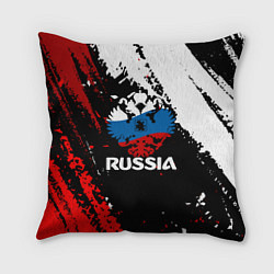 Подушка квадратная Russia Герб в цвет Флага, цвет: 3D-принт