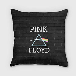 Подушка квадратная PINK FLOYD LOGO - ПИНК ФЛОЙД ЛОГОТИП, цвет: 3D-принт