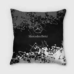 Подушка квадратная Mercedes-Benz Брызги красок, цвет: 3D-принт