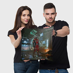 Подушка квадратная PREY SPACE GAME, цвет: 3D-принт — фото 2