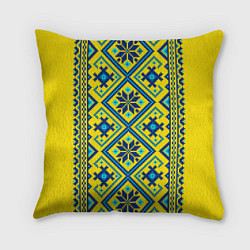 Подушка квадратная Славянский национальный орнамент, цвет: 3D-принт
