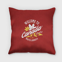 Подушка квадратная Канада Canada, цвет: 3D-принт