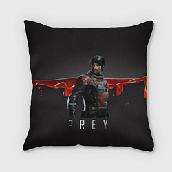 Подушка квадратная Prey разрезанный пополам, цвет: 3D-принт