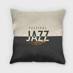 Подушка квадратная JAZZ FESTIVAL, цвет: 3D-принт