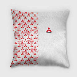 Подушка квадратная Mitsubishi Mini logo Half pattern, цвет: 3D-принт
