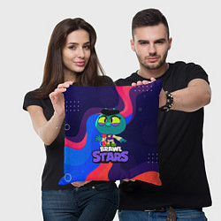 Подушка квадратная Eve BrawlStars ЕВА, цвет: 3D-принт — фото 2