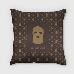 Подушка квадратная Узор Monogramm Ski Mask Dope Street Market, цвет: 3D-принт