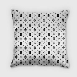 Подушка квадратная Узор White Dope Ski Mask Camo Dope Street Market, цвет: 3D-принт