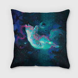 Подушка квадратная Котенок в космосе, цвет: 3D-принт