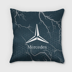 Подушка квадратная MERCEDES - ЗВЕЗДА Молнии, цвет: 3D-принт