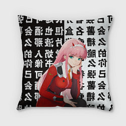 Подушка квадратная Ноль два Любимый во франксе Zero Two