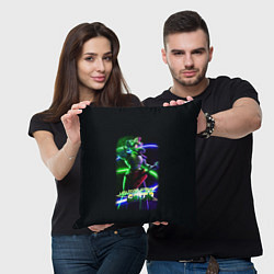 Подушка квадратная Five Nights at Freddys Security Breach - Аллигатор, цвет: 3D-принт — фото 2