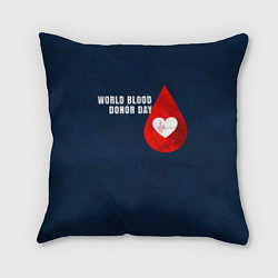 Подушка квадратная Ритм крови, цвет: 3D-принт