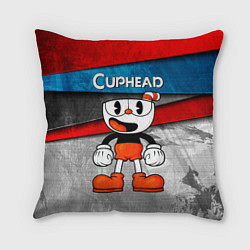 Подушка квадратная Cuphead Красная чашечка, цвет: 3D-принт