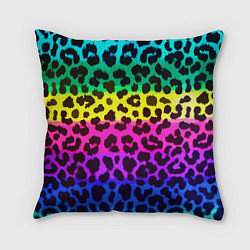 Подушка квадратная Leopard Pattern Neon