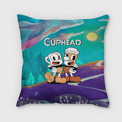 Подушка квадратная Cuphead чашечка кофе, цвет: 3D-принт