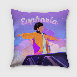Подушка квадратная Чон Чонгук Euphoria, цвет: 3D-принт