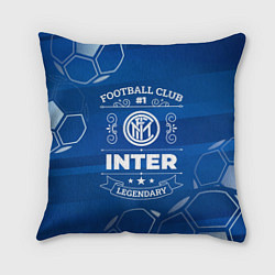 Подушка квадратная Inter FC 1, цвет: 3D-принт