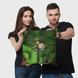 Подушка квадратная Minecraft Heroes Video game, цвет: 3D-принт — фото 2