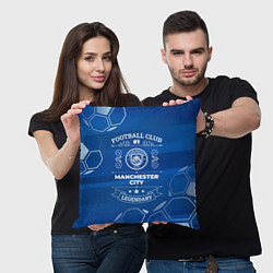 Подушка квадратная Manchester City FC 1, цвет: 3D-принт — фото 2