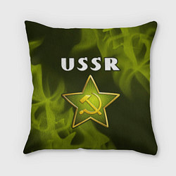 Подушка квадратная USSR - ЗВЕЗДА - Огонь, цвет: 3D-принт