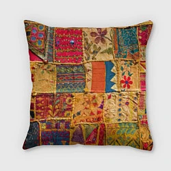 Подушка квадратная Пэчворк Лоскутное одеяло Patchwork Quilt, цвет: 3D-принт