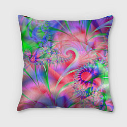 Подушка квадратная WRITHING COLORED FRACTALS, цвет: 3D-принт