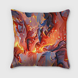 Подушка квадратная Lava & flame, цвет: 3D-принт
