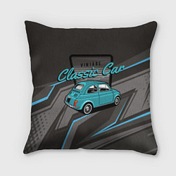 Подушка квадратная Classic blue retro car, цвет: 3D-принт