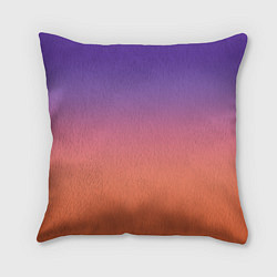 Подушка квадратная Трендовый красно-фиолетовый градиент, цвет: 3D-принт