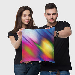 Подушка квадратная Абстрактный разноцветный текстурированный фон, цвет: 3D-принт — фото 2
