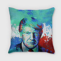 Подушка квадратная Дональд Трамп арт, цвет: 3D-принт