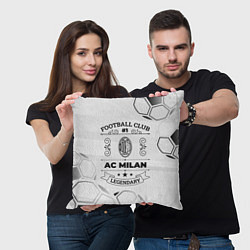 Подушка квадратная AC Milan Football Club Number 1 Legendary, цвет: 3D-принт — фото 2