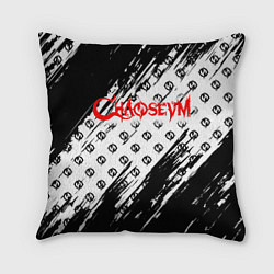 Подушка квадратная Chaoseum Pattern Logo, цвет: 3D-принт