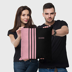 Подушка квадратная BLACKPINK HALF BLACK-PINK MINI LOGO, цвет: 3D-принт — фото 2