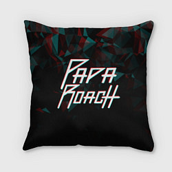 Подушка квадратная Papa roach Glitch Big Logo, цвет: 3D-принт